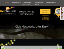 Tablet Screenshot of clubmacquarie.com.au